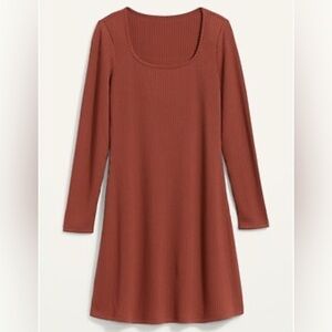 NWOT Old Navy Rib Knit Long Sleeve Mini Dress Large